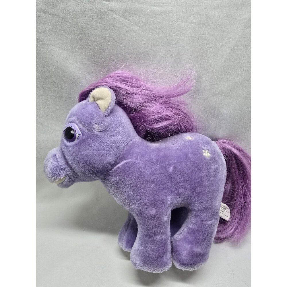 VTG 1983 Hasbro Softies, My Little Pony Blossom Purple Plush Pony Stuffed Toy - Picture 13 of 15